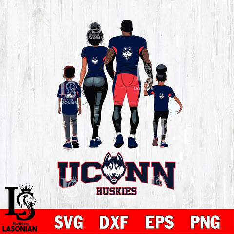 UConn Huskies Family Love Rugby SVG DXF EPS PNG FILE,NCAA SVG, Father day Digital Download,Instant Download, Silhouette
