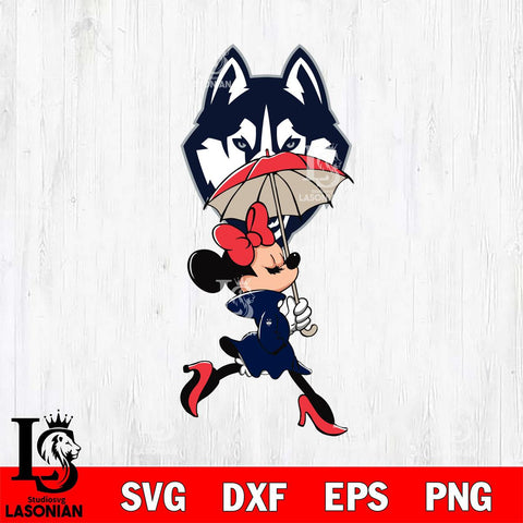UConn Huskies Fancy Minnie Svg Eps Dxf Png File, Digital Download, Instant Download