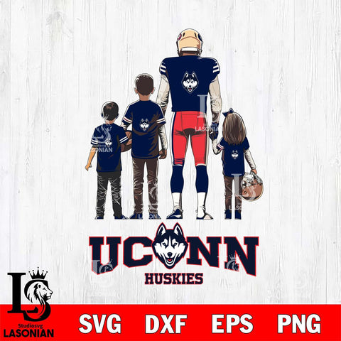 UConn Huskies Father Football SVG DXF EPS PNG FILE,NCAA SVG, Father day Digital Download,Instant Download, Silhouette