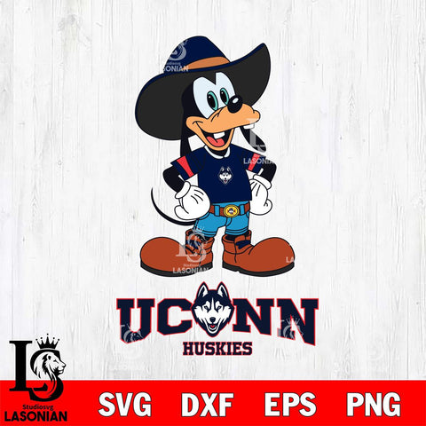 UConn Huskies Goofy Cowboy Sport SVG DXF EPS PNG FILE,NCAA svg ,Football Digital Download,Instant Download, Silhouette
