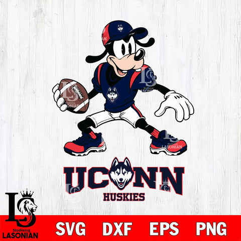 UConn Huskies Goofy Disney, Svg Eps Dxf Png File, Digital Download