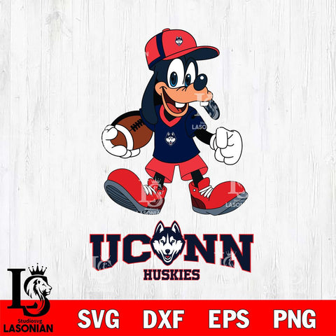 UConn Huskies Goofy Football Player SVG DXF EPS PNG FILE,NCAA svg ,Football Digital Download,Instant Download, Silhouette