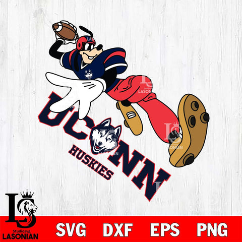 UConn Huskies Goofy rugby player SVG DXF EPS PNG FILE,NCAA svg ,Football Digital Download,Instant Download, Silhouette