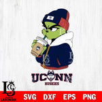 UConn Huskies Grinch Bougie Christmas Cut Files Cricut, Svg Dxf Eps Png file, Digital download , Silhouette