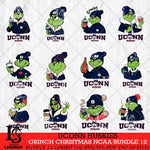 UConn Huskies Grinch Christmas NCAA Bundle 12 Svg Eps Dxf Png File,Cricut files, Digital Download, Instant Download
