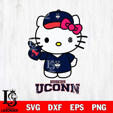 UConn Huskies Hello Kitty Best Fan Svg Eps Dxf Png File, Digital Download, Instant Download