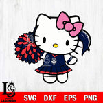 UConn Huskies Hello Kitty Cheerleader 12 Svg Eps Dxf Png File, Digital Download, Instant Download