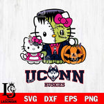 UConn Huskies Hello Kitty Horror 10 Svg Eps Dxf Png File, Digital Download