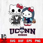 UConn Huskies Hello Kitty Horror 11 Svg Eps Dxf Png File, Digital Download