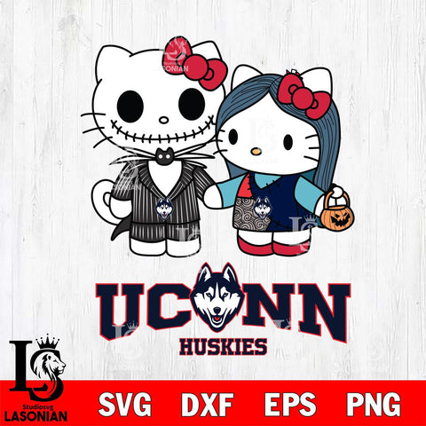 UConn Huskies Hello Kitty Horror 11 Svg Eps Dxf Png File, Digital Download