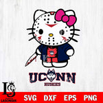 UConn Huskies Hello Kitty Horror 3 Svg Eps Dxf Png File, Digital Download
