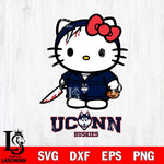 UConn Huskies Hello Kitty Horror 5 Svg Eps Dxf Png File, Digital Download