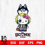 UConn Huskies Hello Kitty Horror 8 Svg Eps Dxf Png File, Digital Download