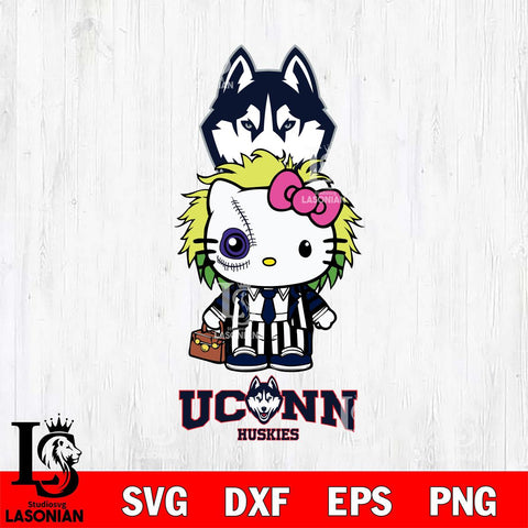 UConn Huskies Hello Kitty Horror 8 Svg Eps Dxf Png File, Digital Download
