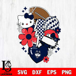 UConn Huskies Hello Kitty NCAA 2 Svg Eps Dxf Png File, Digital Download, Instant Download