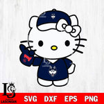 UConn Huskies Hello Kitty sport 5 Svg Eps Dxf Png File, NCAA svg, Digital Download, Instant Download