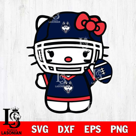 UConn Huskies Hello Kitty sport 6 Svg Eps Dxf Png File, NCAA svg, Digital Download, Instant Download