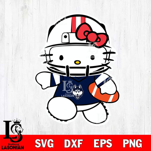 UConn Huskies Hello Kitty sport 8 Svg Eps Dxf Png File, NCAA svg, Digital Download, Instant Download