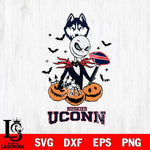 UConn Huskies Jack Skellington 2 halloween Svg Eps Dxf Png File, NCAA svg, Digital Download, Instant Download