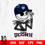 UConn Huskies Jack Skellington 3 Halloween Svg Eps Dxf Png File, NCAA svg, Digital Download, Instant Download