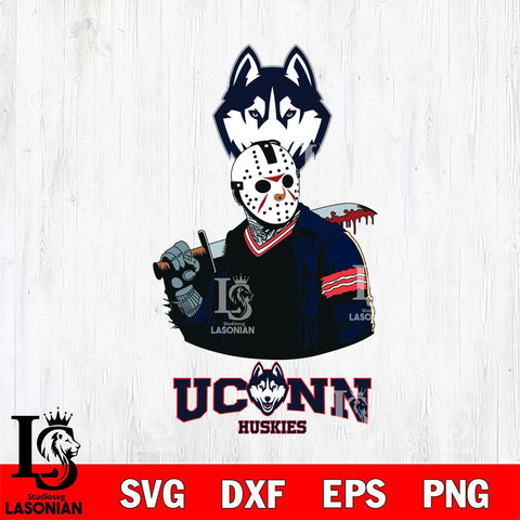 UConn Huskies Jason Voorhees 10 Svg Eps Dxf Png File, Digital Download