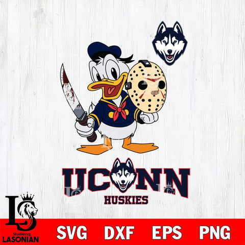 UConn Huskies Jason Voorhees 12 Svg Eps Dxf Png File, Digital Download