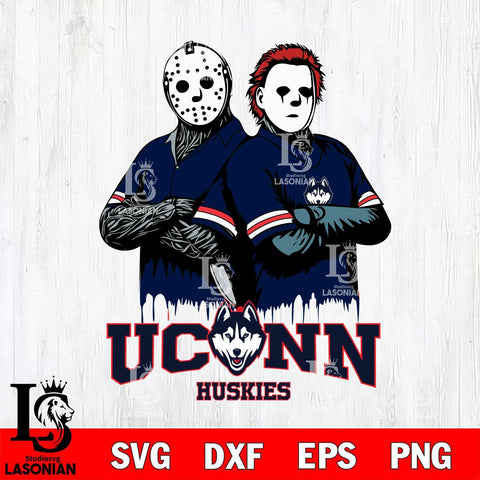 UConn Huskies Jason Voorhees 8 Svg Eps Dxf Png File, Digital Download