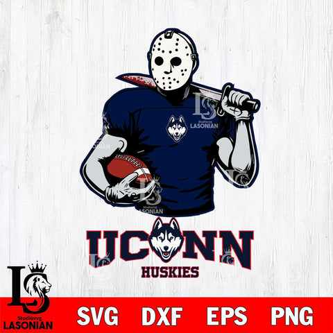 UConn Huskies Jason Voorhees 9 Svg Eps Dxf Png File, Digital Download