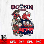 UConn Huskies Jason Voorhees Horror 10 Svg Eps Dxf Png File, NCAA svg, Digital Download, Instant Download