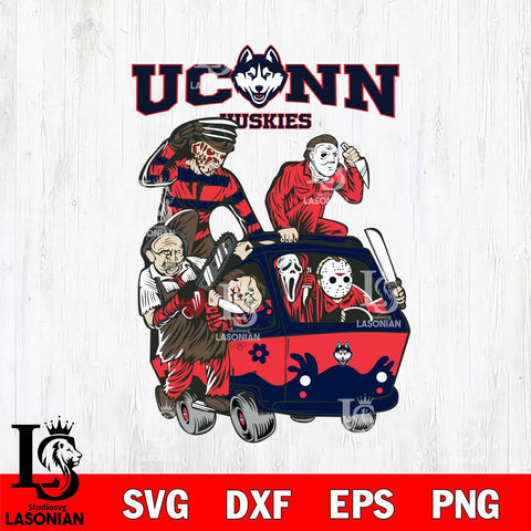 UConn Huskies Jason Voorhees Horror 10 Svg Eps Dxf Png File, NCAA svg, Digital Download, Instant Download