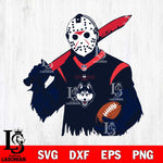 UConn Huskies Jason Voorhees Horror 11 Svg Eps Dxf Png File, NCAA svg, Digital Download, Instant Download
