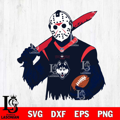 UConn Huskies Jason Voorhees Horror 11 Svg Eps Dxf Png File, NCAA svg, Digital Download, Instant Download