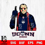 UConn Huskies Jason Voorhees Horror 3 Svg Eps Dxf Png File, NCAA svg, Digital Download, Instant Download