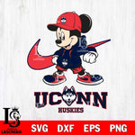 UConn Huskies Mickey Mouse NIKE, Svg Eps Dxf Png File, Digital Download
