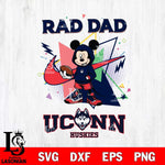 UConn Huskies Mickey Wearing Hoodie Rad Dad SVG DXF EPS PNG FILE, NCAA File Cut,Digital Download,Instant Download