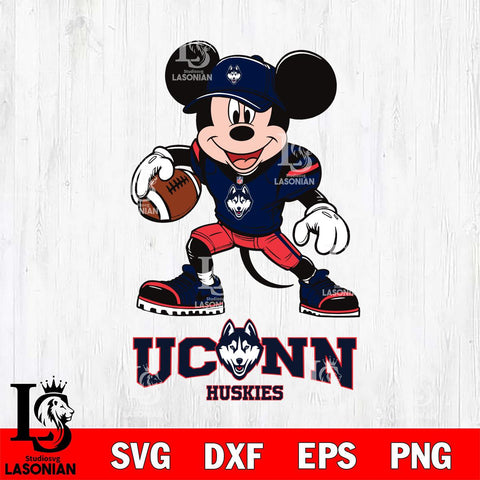 UConn Huskies Mikey Mouse Disney, Svg Eps Dxf Png File, Digital Download