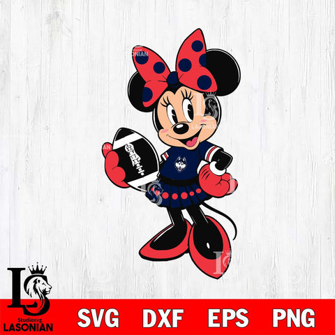 UConn Huskies Minnie Mouse Svg Eps Dxf Png File, NCAA svg, Digital Download, Instant Download