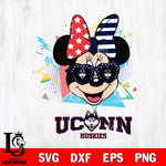 UConn Huskies Minnie Mouse Love Sport SVG DXF EPS PNG FILE, NCAA File Cut,Digital Download,Instant Download