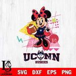 UConn Huskies Minnie Mouse Sport SVG DXF EPS PNG FILE, NCAA File Cut,Digital Download,Instant Download