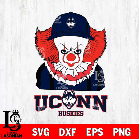 UConn Huskies Pennywise Horror Sport 10 Svg Eps Dxf Png File, Digital Download
