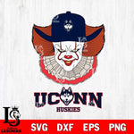 UConn Huskies Pennywise Horror Sport 12 Svg Eps Dxf Png File, Digital Download