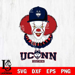 UConn Huskies Pennywise Horror Sport 4 Svg Eps Dxf Png File, Digital Download