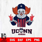 UConn Huskies Pennywise Horror Sport 8 Svg Eps Dxf Png File, Digital Download