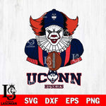 UConn Huskies Pennywise Horror Sport 9 Svg Eps Dxf Png File, Digital Download