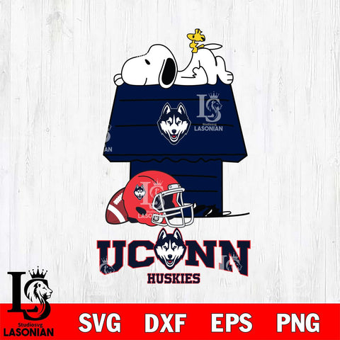 UConn Huskies Snoopy Chill Football SVG DXF EPS PNG FILE,Snoopy File Cut, NCAA Digital Download,Instant Download,Christmas Silhouette