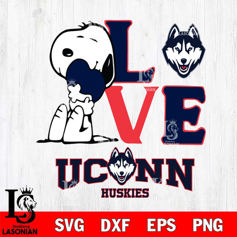UConn Huskies Snoopy Sport 10 Svg Eps Dxf Png File, Digital Download