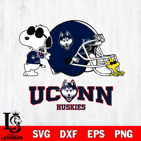 UConn Huskies Snoopy Sport 2 Svg Eps Dxf Png File, Digital Download