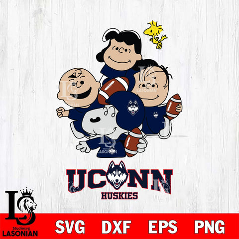 UConn Huskies Snoopy Sport 4 Svg Eps Dxf Png File, Digital Download