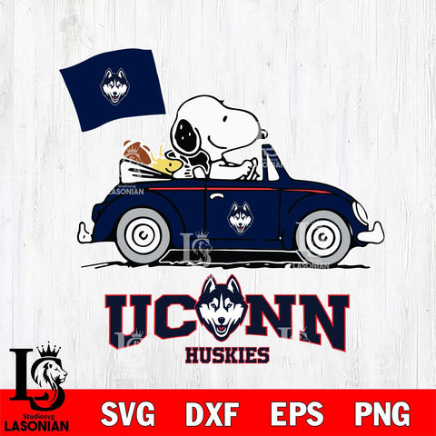 UConn Huskies Snoopy Sport 5 Svg Eps Dxf Png File, Digital Download