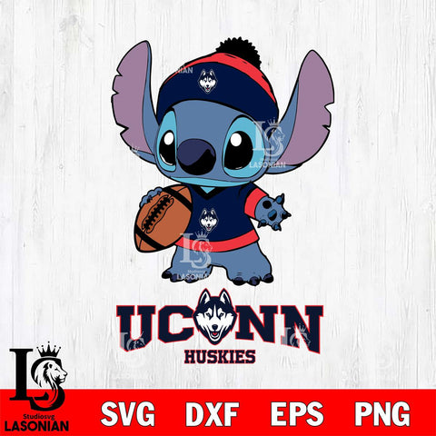UConn Huskies Stitch Disney, Svg Eps Dxf Png File, Digital Download